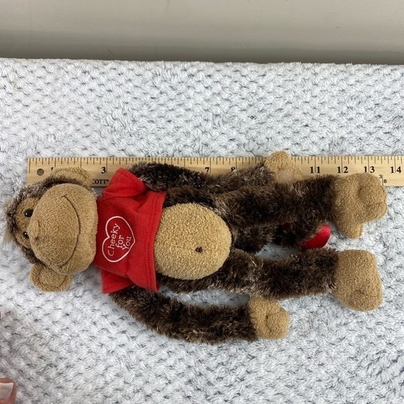 Aurora Cheeky Charlie Plush Stuffed Monkey‎ Light Up Cheeks Valentine’s 13" - Picture 7 of 10